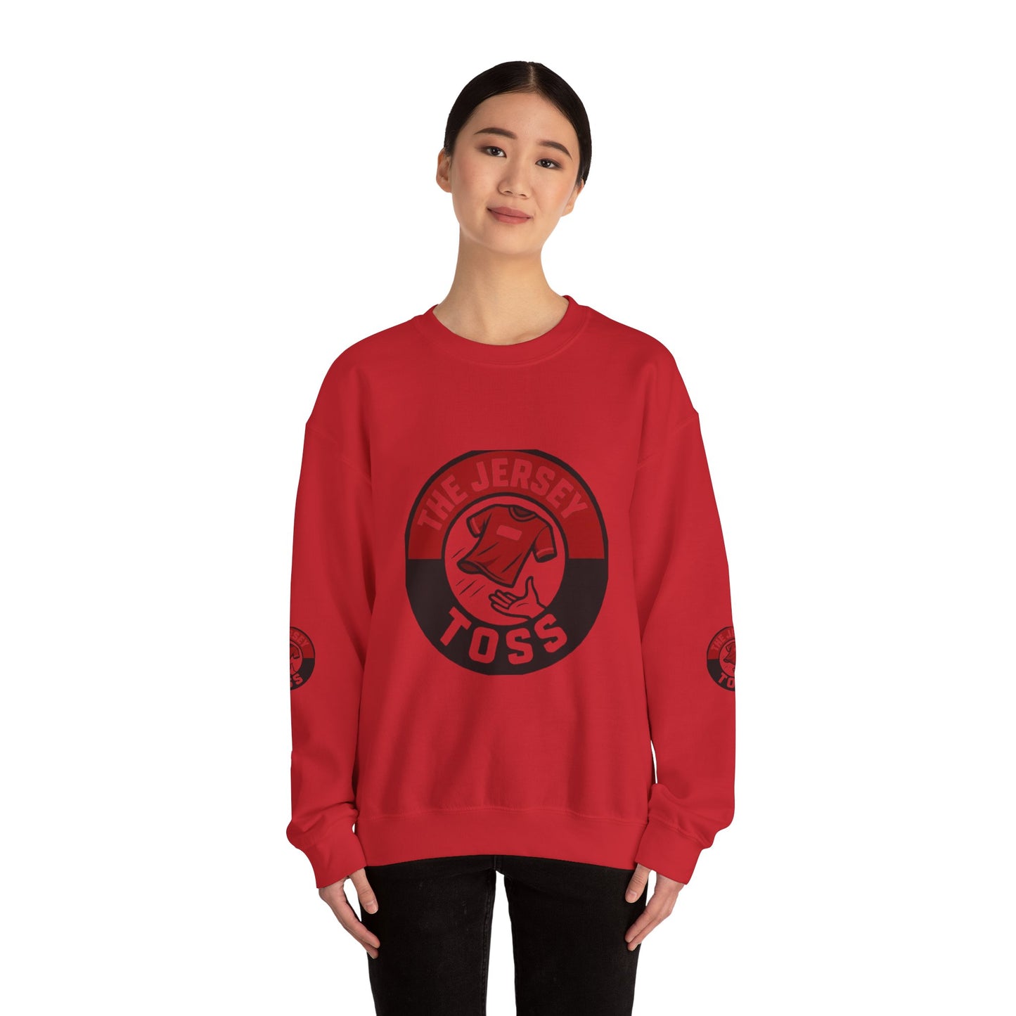 Jersey Toss Crewneck Sweatshirt, Cozy Unisex Pullover, Perfect for Sports Fans, Casual Wear, Holiday Gift, Comfortable Layering