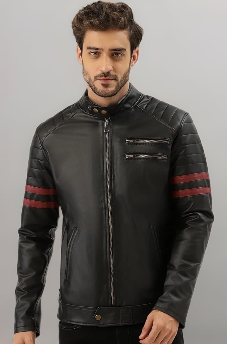 Shop premium men's leather jacket