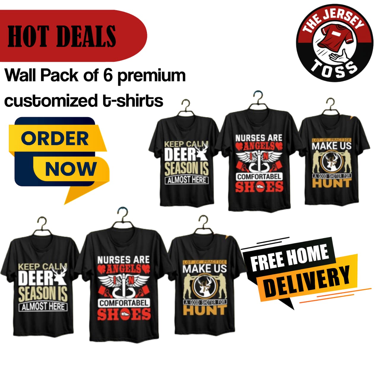 6 Custom T-Shirts Hot Deal | Premium Bulk Printed Tees for Teams & Events – The Jersey Toss