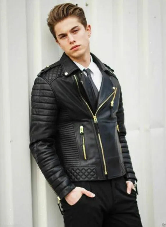 Shop premium men's leather jacket