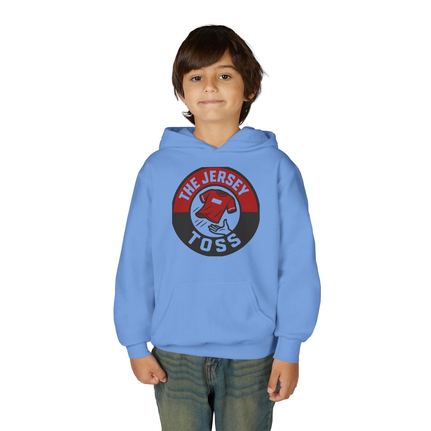 Youth Jersey Toss Hoodie | Fun Sports Apparel for Teens, Birthday Gift, Team Spirit Gear, Casual Wear, Game Day Hoodie