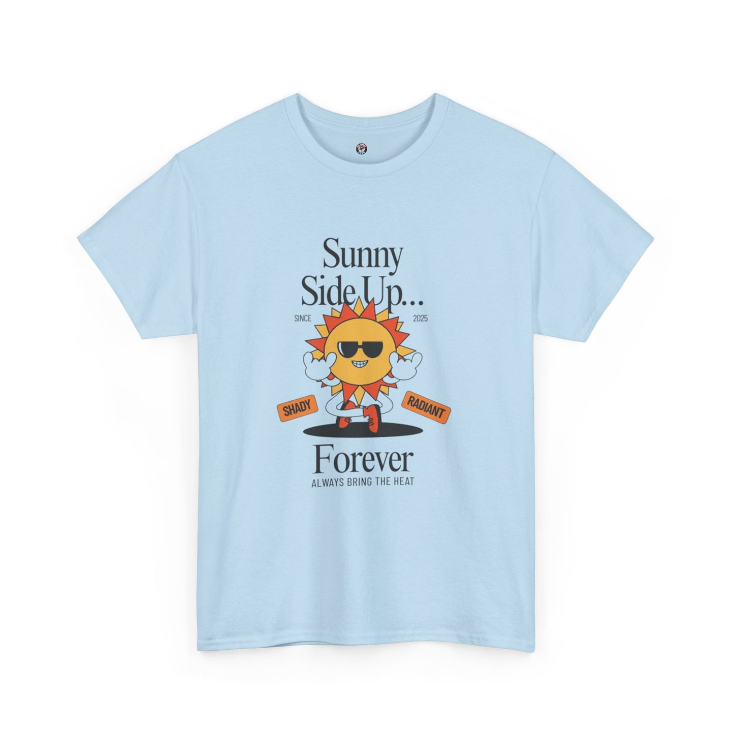 Sunny Side Up Unisex Heavy Cotton Tee - Smile Forever Graphic Shirt