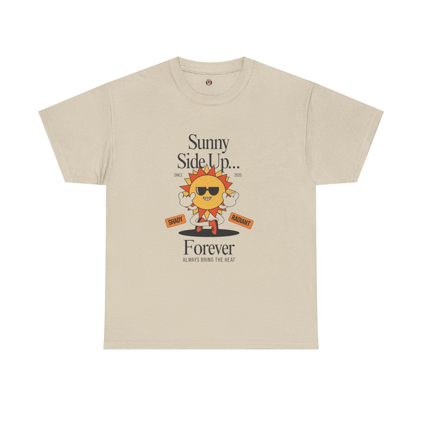 Sunny Side Up Unisex Heavy Cotton Tee - Smile Forever Graphic Shirt