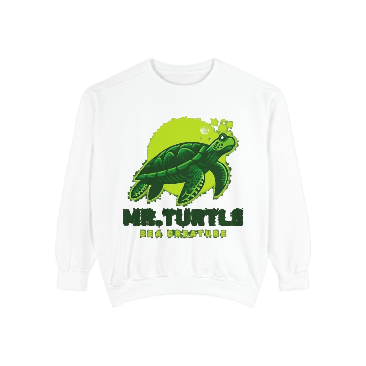 Mr. Turtle Garment-Dyed Sweatshirt - Eco-Friendly Casual Wear