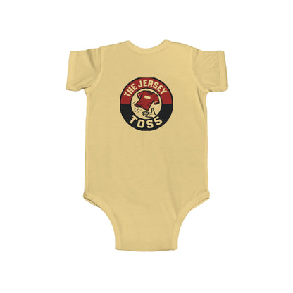 Infant Jersey Toss Bodysuit - Cute Baby Outfit, Baby Shower Gift, Newborn Clothes, Sports Theme, Playful Infant Wear