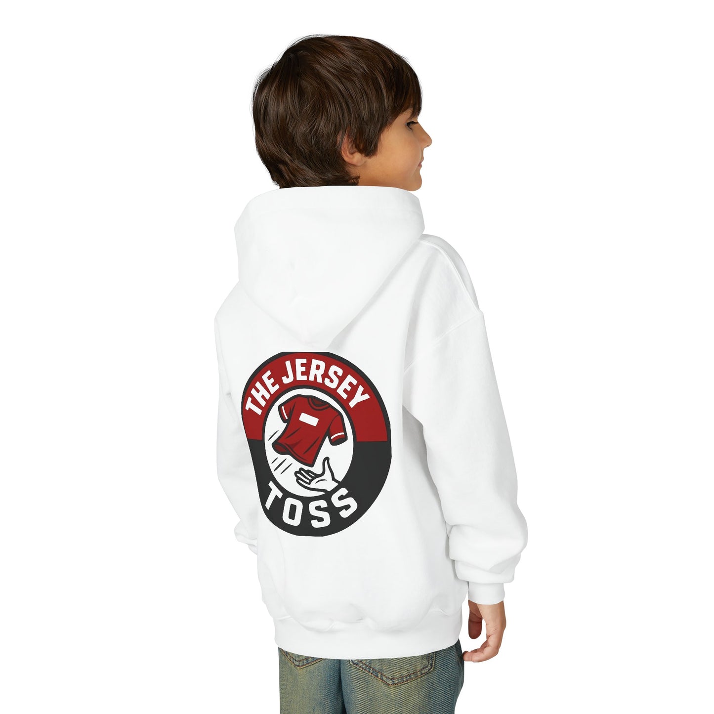 Youth Jersey Toss Hoodie | Fun Sports Apparel for Teens, Birthday Gift, Team Spirit Gear, Casual Wear, Game Day Hoodie
