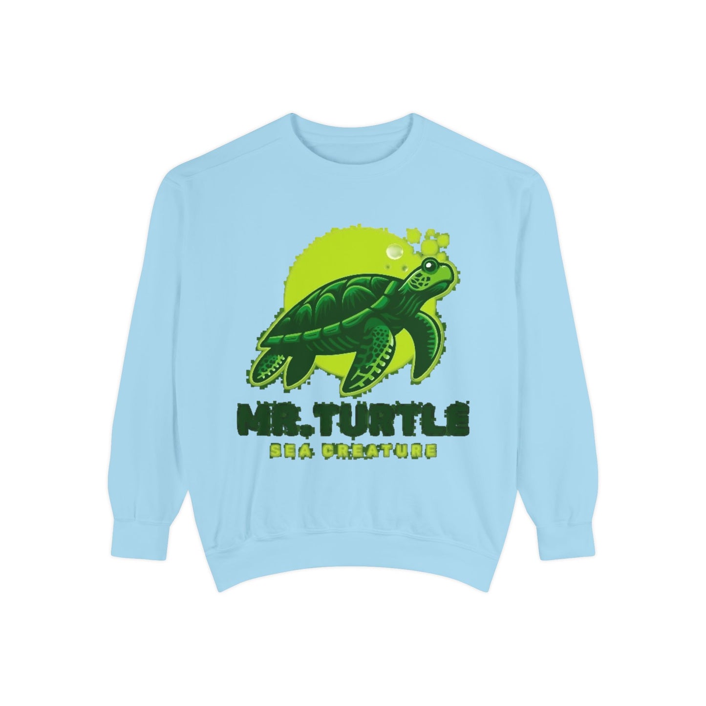 Mr. Turtle Garment-Dyed Sweatshirt - Eco-Friendly Casual Wear