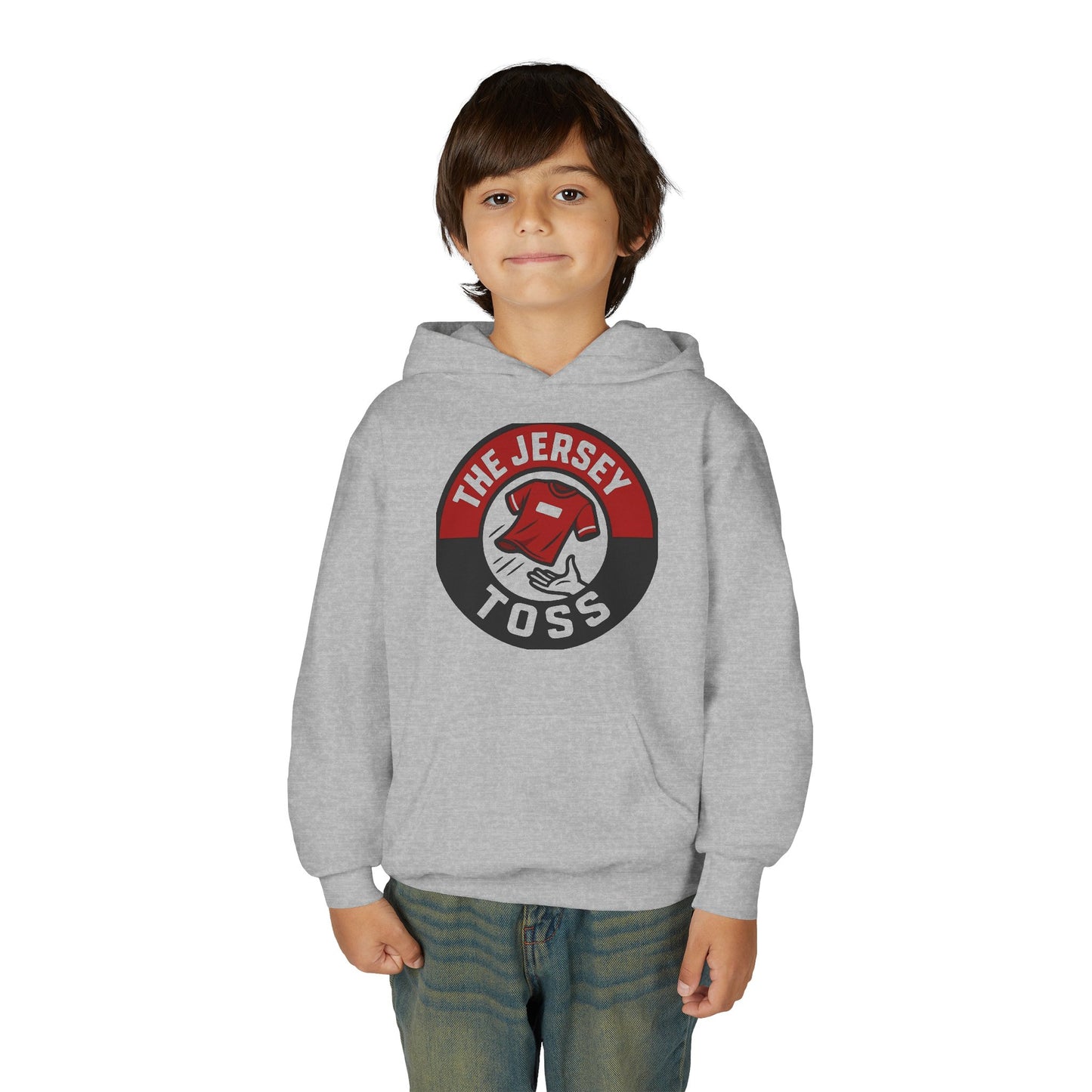 Youth Jersey Toss Hoodie | Fun Sports Apparel for Teens, Birthday Gift, Team Spirit Gear, Casual Wear, Game Day Hoodie