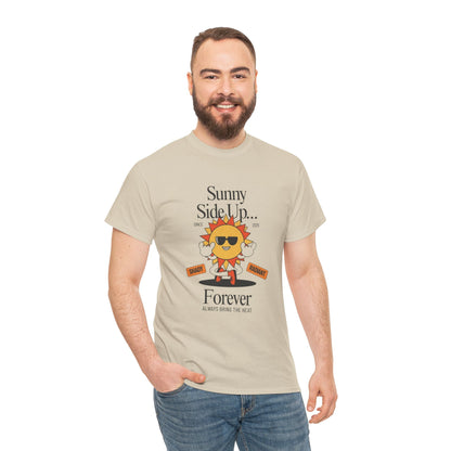 Sunny Side Up Unisex Heavy Cotton Tee - Smile Forever Graphic Shirt