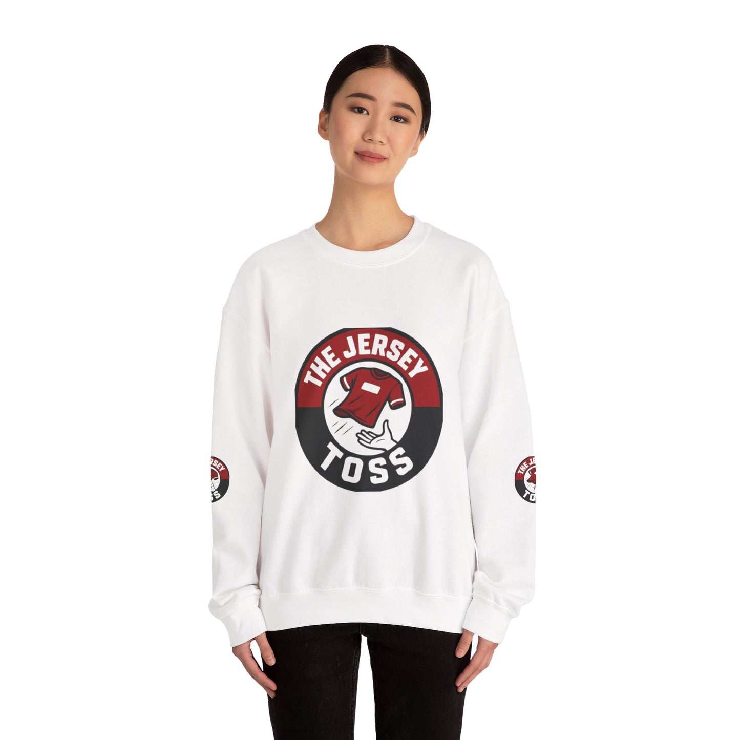Jersey Toss Crewneck Sweatshirt, Cozy Unisex Pullover, Perfect for Sports Fans, Casual Wear, Holiday Gift, Comfortable Layering