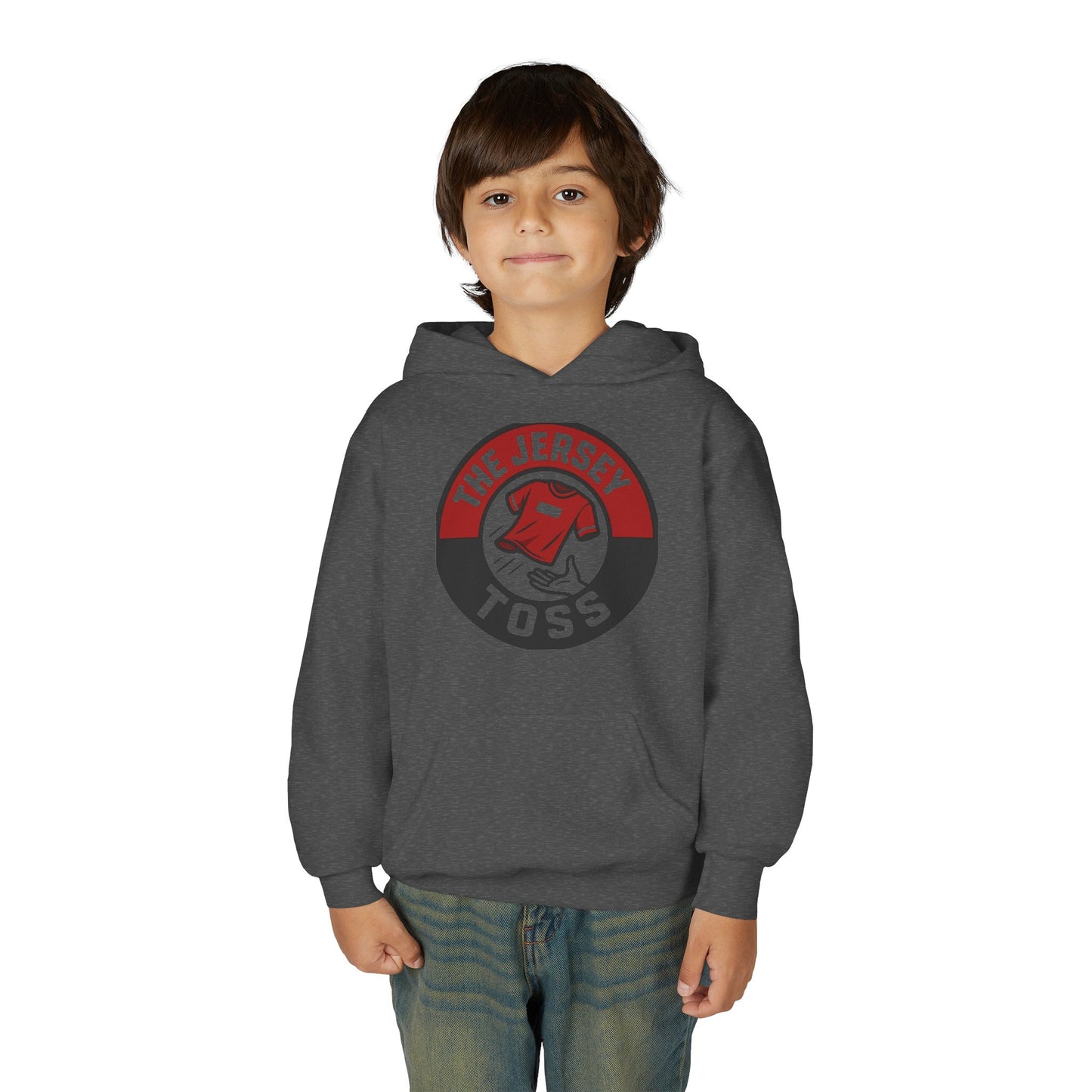 Youth Jersey Toss Hoodie | Fun Sports Apparel for Teens, Birthday Gift, Team Spirit Gear, Casual Wear, Game Day Hoodie
