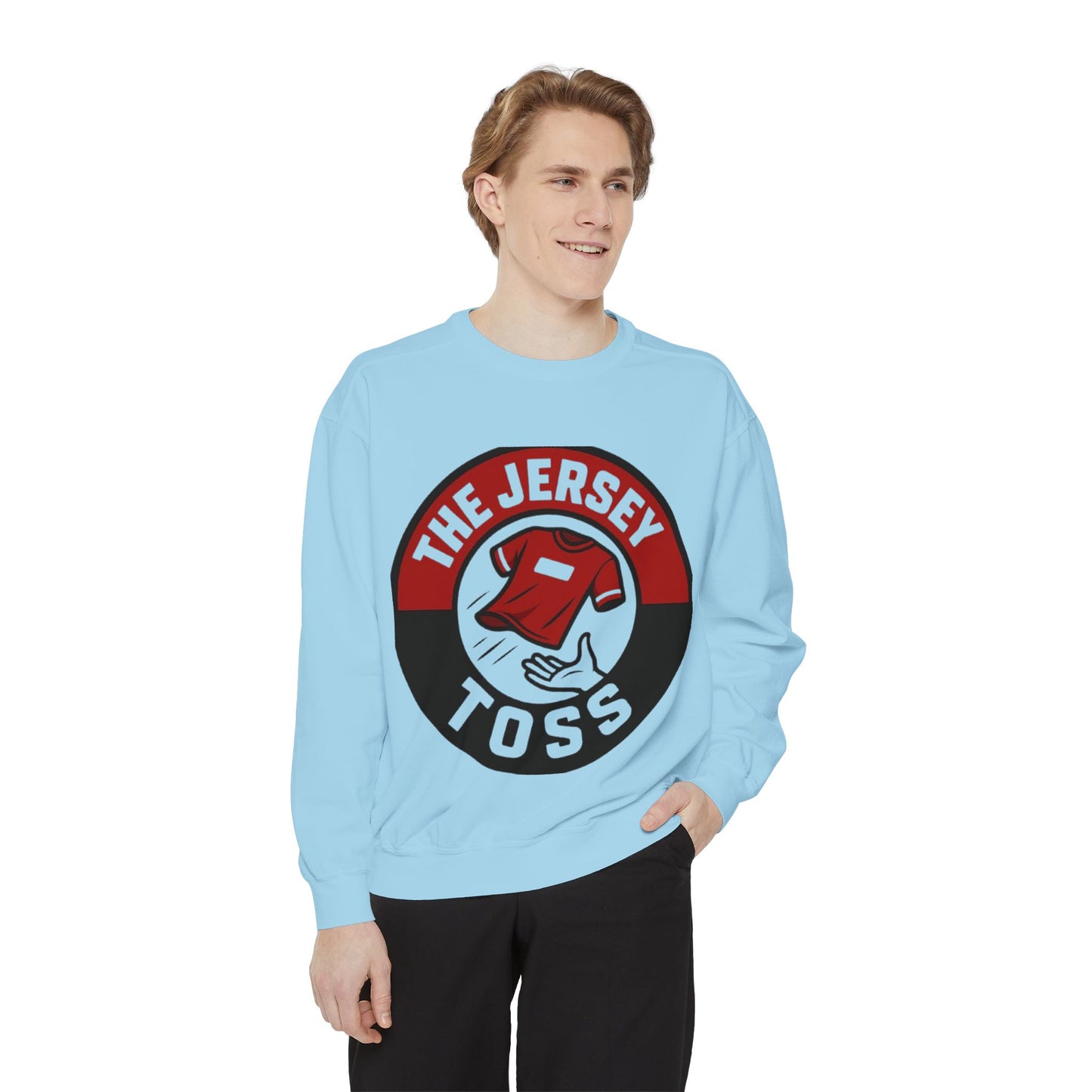 Jersey Toss Sweatshirt, Unisex Sports Apparel, Perfect for Game Day, Casual Wear, Gift for Sports Fans, Jersey Toss Design