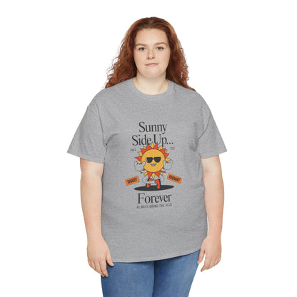 Sunny Side Up Unisex Heavy Cotton Tee - Smile Forever Graphic Shirt