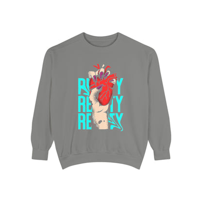 Heartfelt Unisex Garment-Dyed Sweatshirt | Perfect Gift for Compassionate Souls