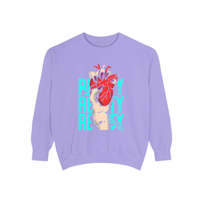 Heartfelt Unisex Garment-Dyed Sweatshirt | Perfect Gift for Compassionate Souls