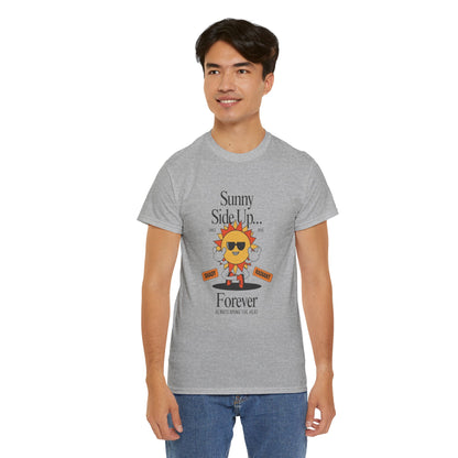 Sunny Side Up Unisex Heavy Cotton Tee - Smile Forever Graphic Shirt