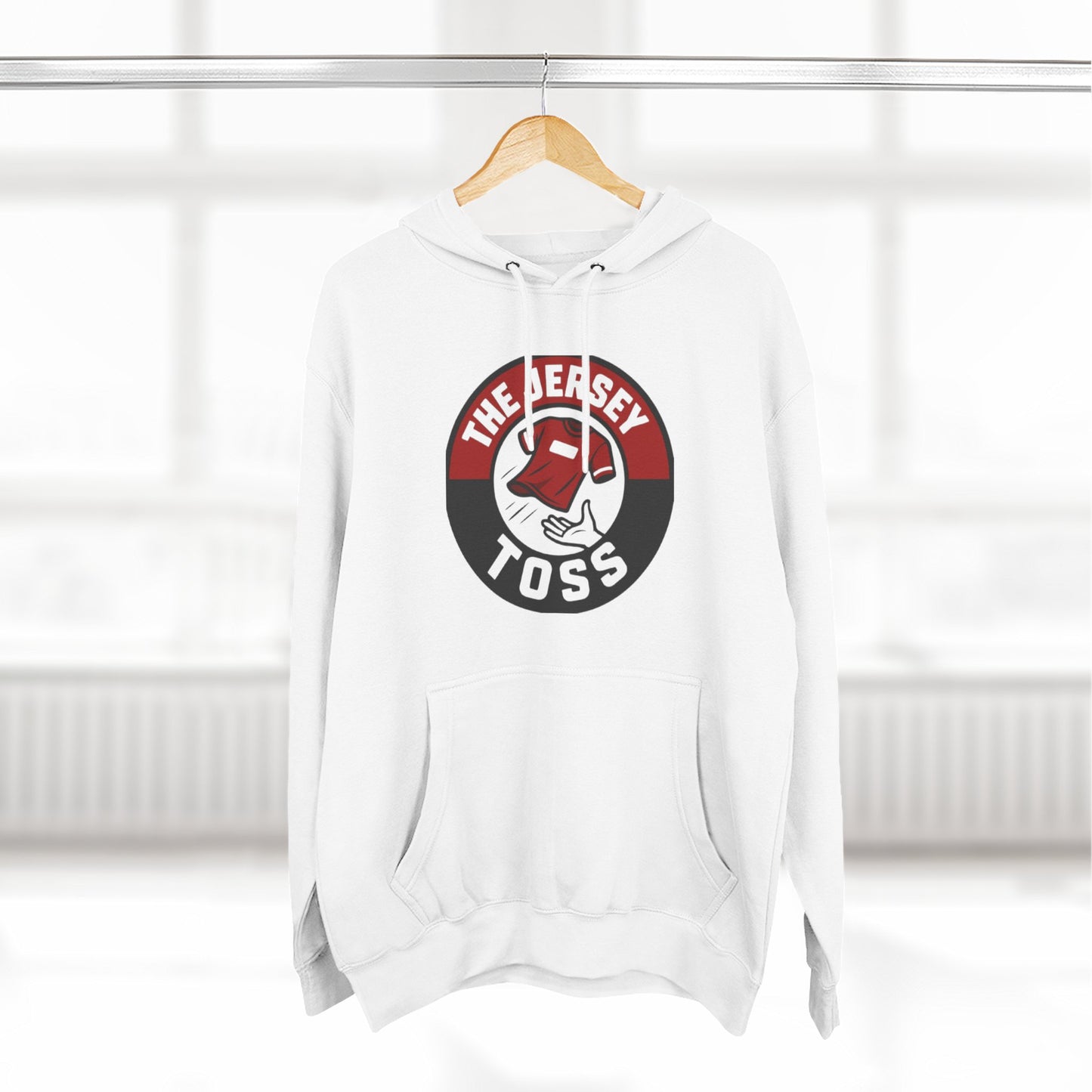 The Jersey Toss Fleece Hoodie | Cozy Sportswear for Game Days, Perfect Gift for Sports Fans, Autumn Fashion, Unisex Hoodie