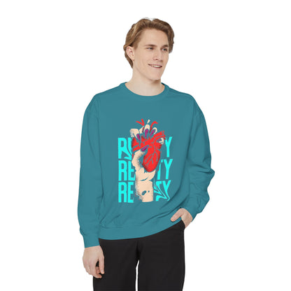 Heartfelt Unisex Garment-Dyed Sweatshirt | Perfect Gift for Compassionate Souls