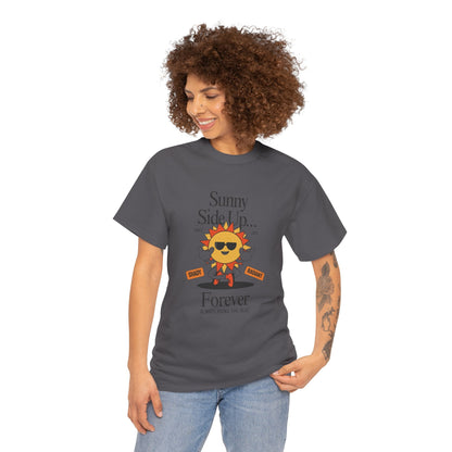 Sunny Side Up Unisex Heavy Cotton Tee - Smile Forever Graphic Shirt