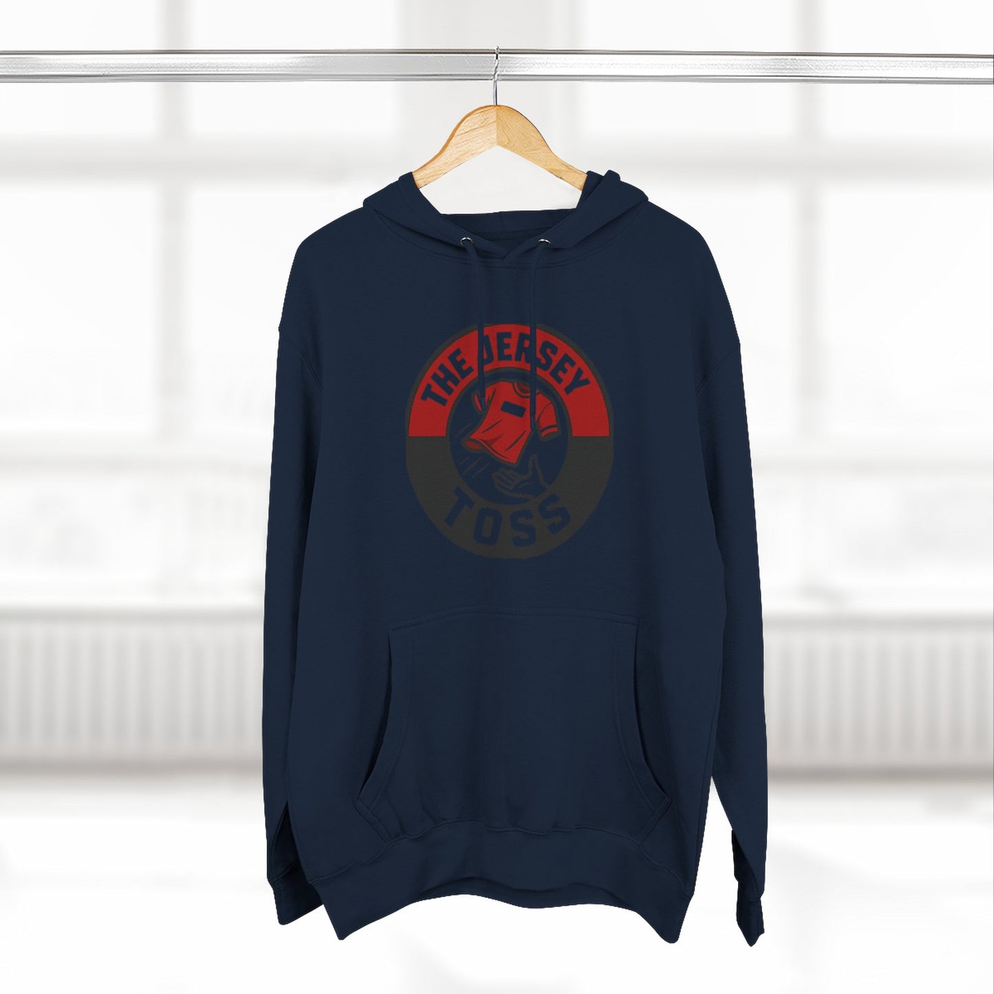 The Jersey Toss Fleece Hoodie | Cozy Sportswear for Game Days, Perfect Gift for Sports Fans, Autumn Fashion, Unisex Hoodie