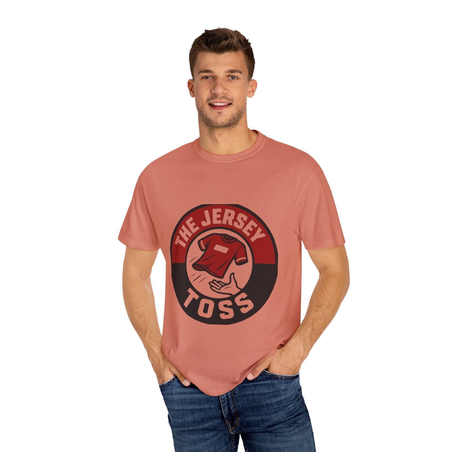 Jersey Toss T-Shirt, Fun Sports Tee, Casual Wear, Gift for Fans, Unisex Graphic Tee, Game Day Apparel