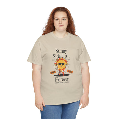 Sunny Side Up Unisex Heavy Cotton Tee - Smile Forever Graphic Shirt