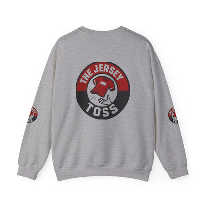 Jersey Toss Crewneck Sweatshirt, Cozy Unisex Pullover, Perfect for Sports Fans, Casual Wear, Holiday Gift, Comfortable Layering