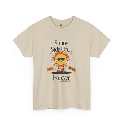 Sunny Side Up Unisex Heavy Cotton Tee - Smile Forever Graphic Shirt