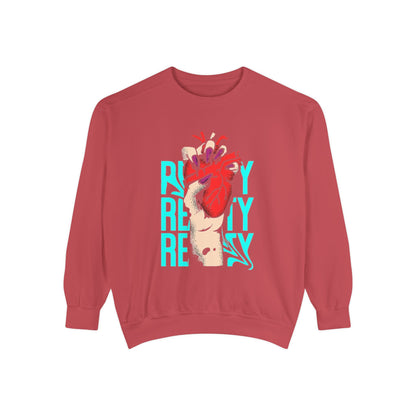 Heartfelt Unisex Garment-Dyed Sweatshirt | Perfect Gift for Compassionate Souls