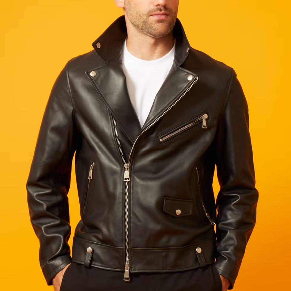 Shop premium men's leather jacket