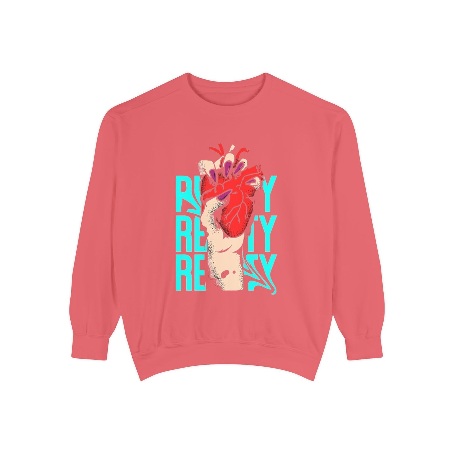 Heartfelt Unisex Garment-Dyed Sweatshirt | Perfect Gift for Compassionate Souls