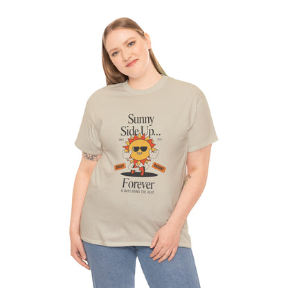 Sunny Side Up Unisex Heavy Cotton Tee - Smile Forever Graphic Shirt