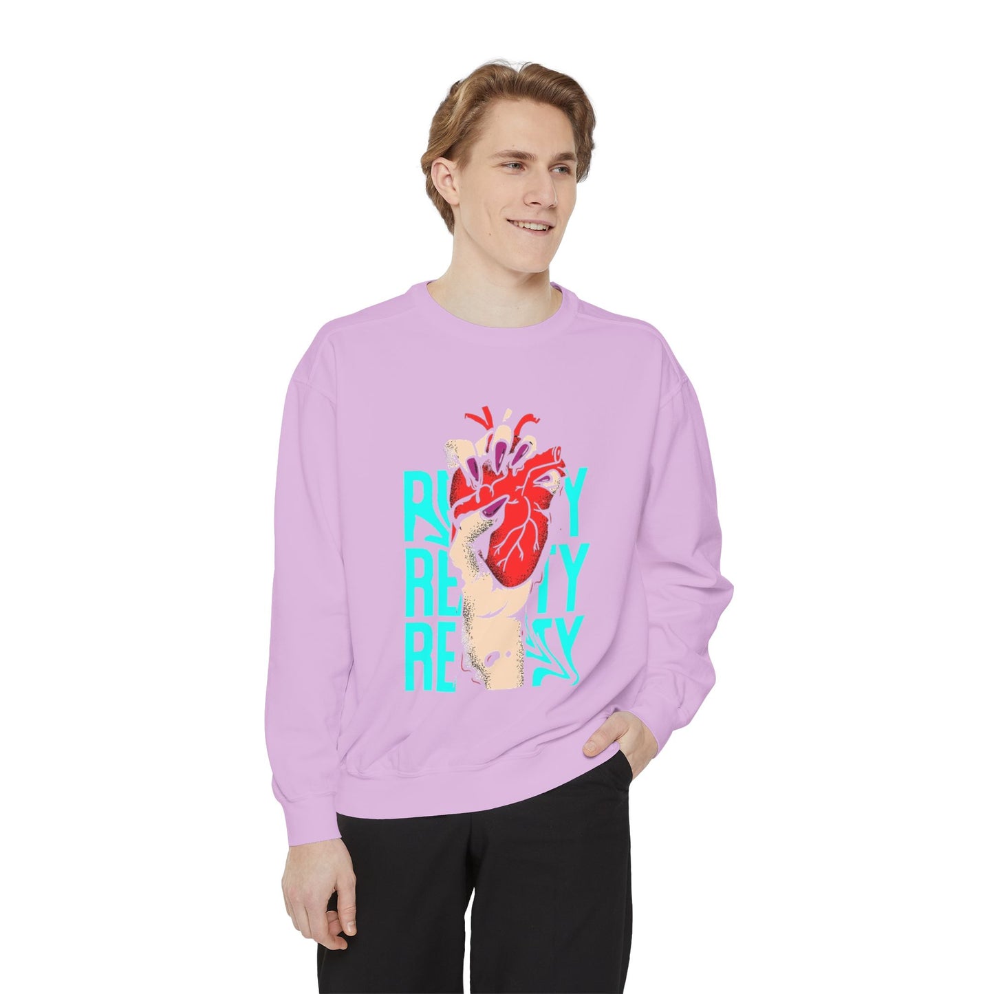 Heartfelt Unisex Garment-Dyed Sweatshirt | Perfect Gift for Compassionate Souls