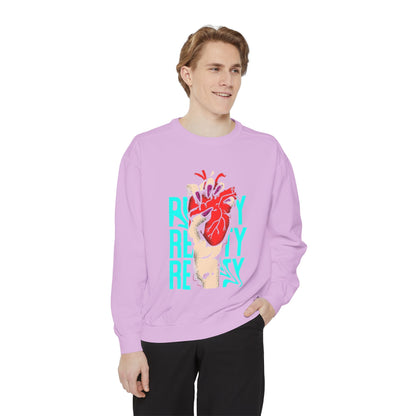 Heartfelt Unisex Garment-Dyed Sweatshirt | Perfect Gift for Compassionate Souls
