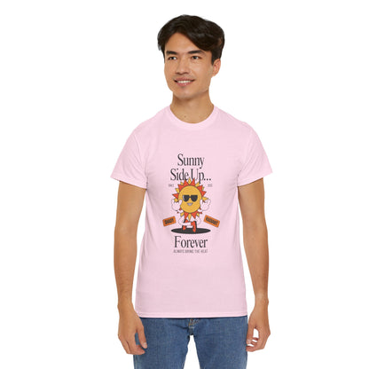 Sunny Side Up Unisex Heavy Cotton Tee - Smile Forever Graphic Shirt