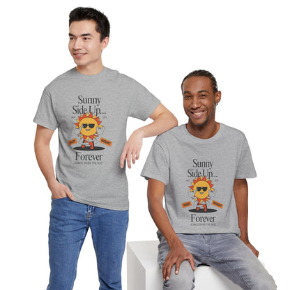 Sunny Side Up Unisex Heavy Cotton Tee - Smile Forever Graphic Shirt