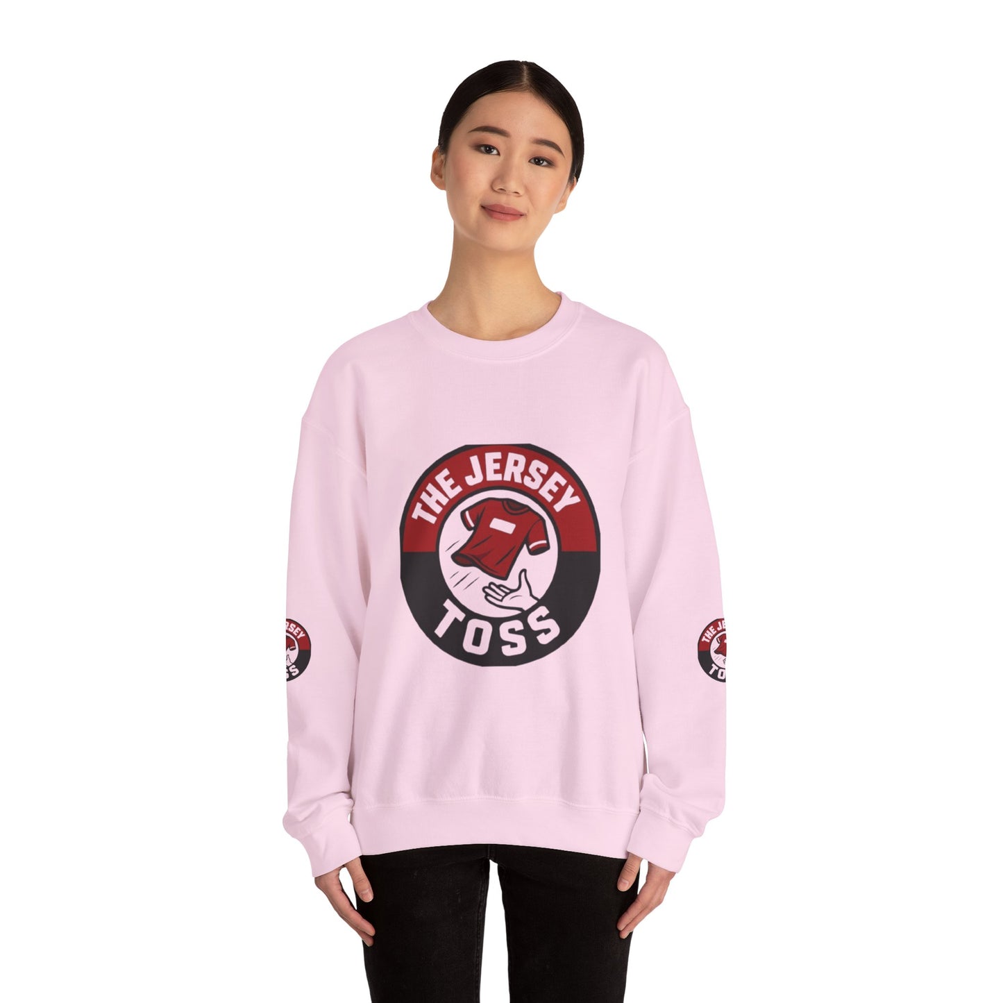 Jersey Toss Crewneck Sweatshirt, Cozy Unisex Pullover, Perfect for Sports Fans, Casual Wear, Holiday Gift, Comfortable Layering