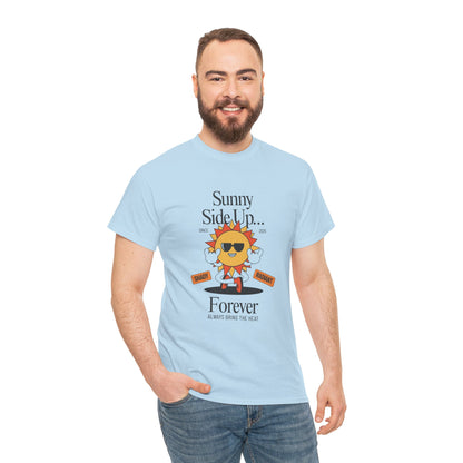 Sunny Side Up Unisex Heavy Cotton Tee - Smile Forever Graphic Shirt