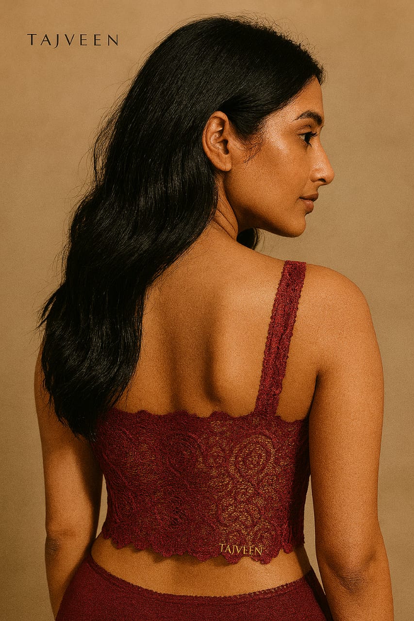 Tajveen HQ Mid Long Lace Air Bra – Style 077 F