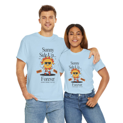 Sunny Side Up Unisex Heavy Cotton Tee - Smile Forever Graphic Shirt