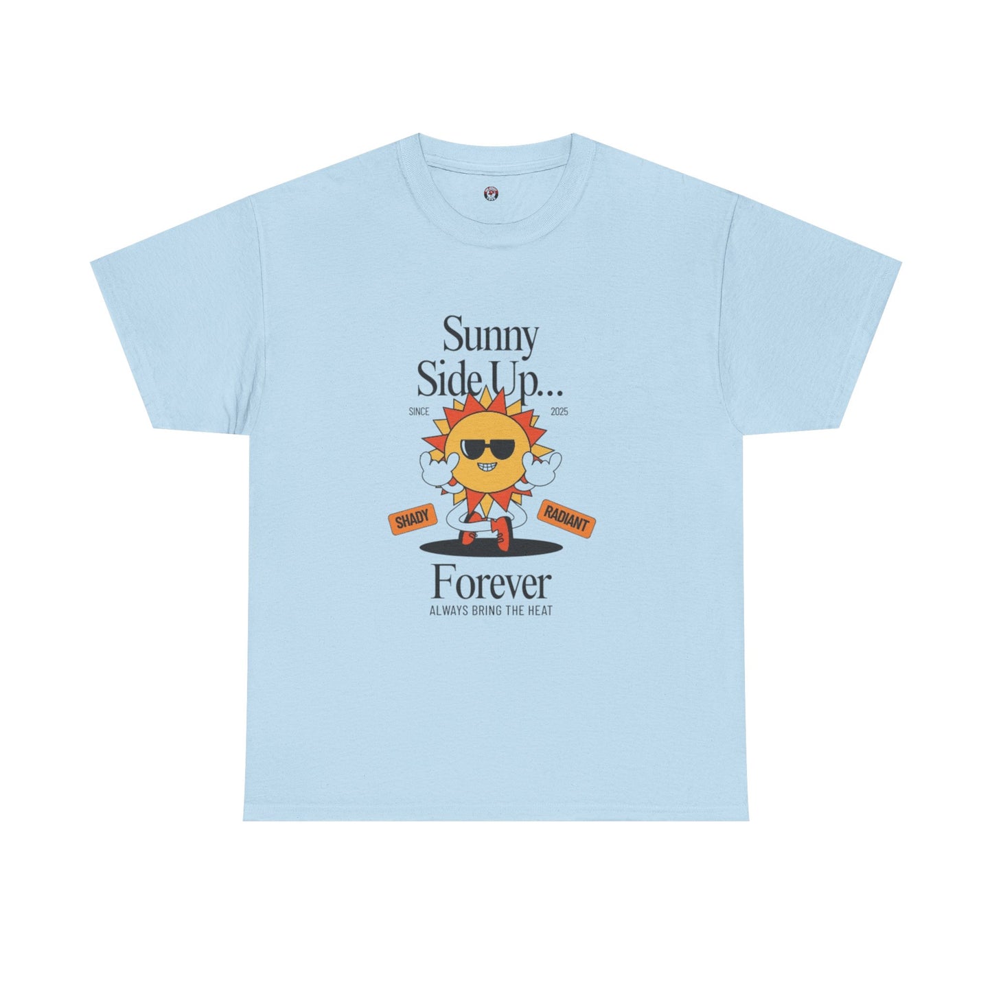 Sunny Side Up Unisex Heavy Cotton Tee - Smile Forever Graphic Shirt