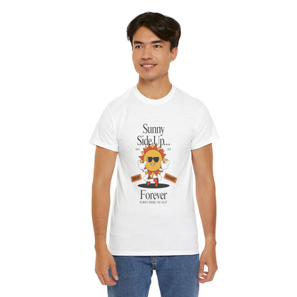 Sunny Side Up Unisex Heavy Cotton Tee - Smile Forever Graphic Shirt