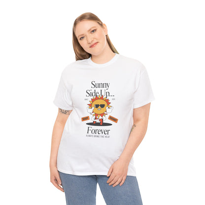 Sunny Side Up Unisex Heavy Cotton Tee - Smile Forever Graphic Shirt