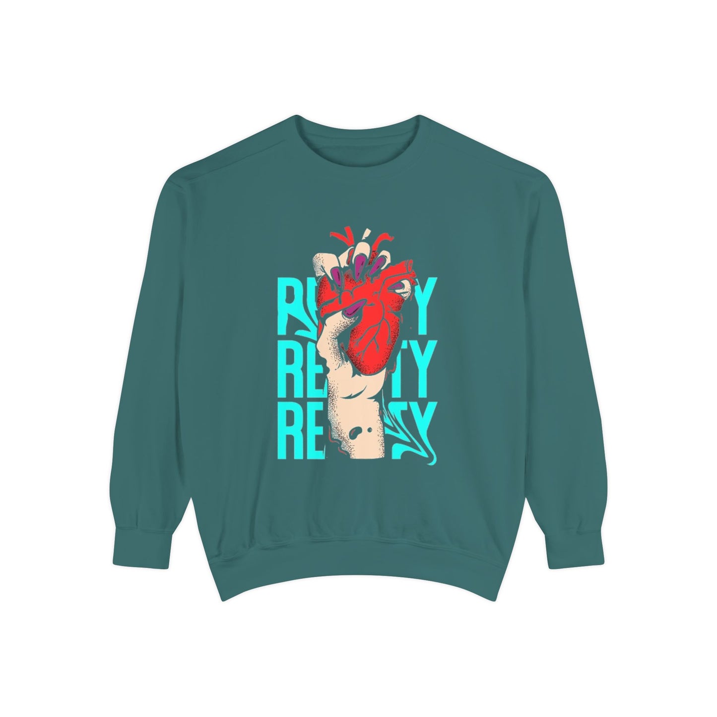 Heartfelt Unisex Garment-Dyed Sweatshirt | Perfect Gift for Compassionate Souls