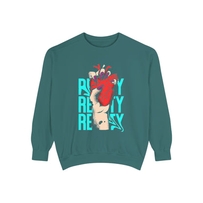Heartfelt Unisex Garment-Dyed Sweatshirt | Perfect Gift for Compassionate Souls