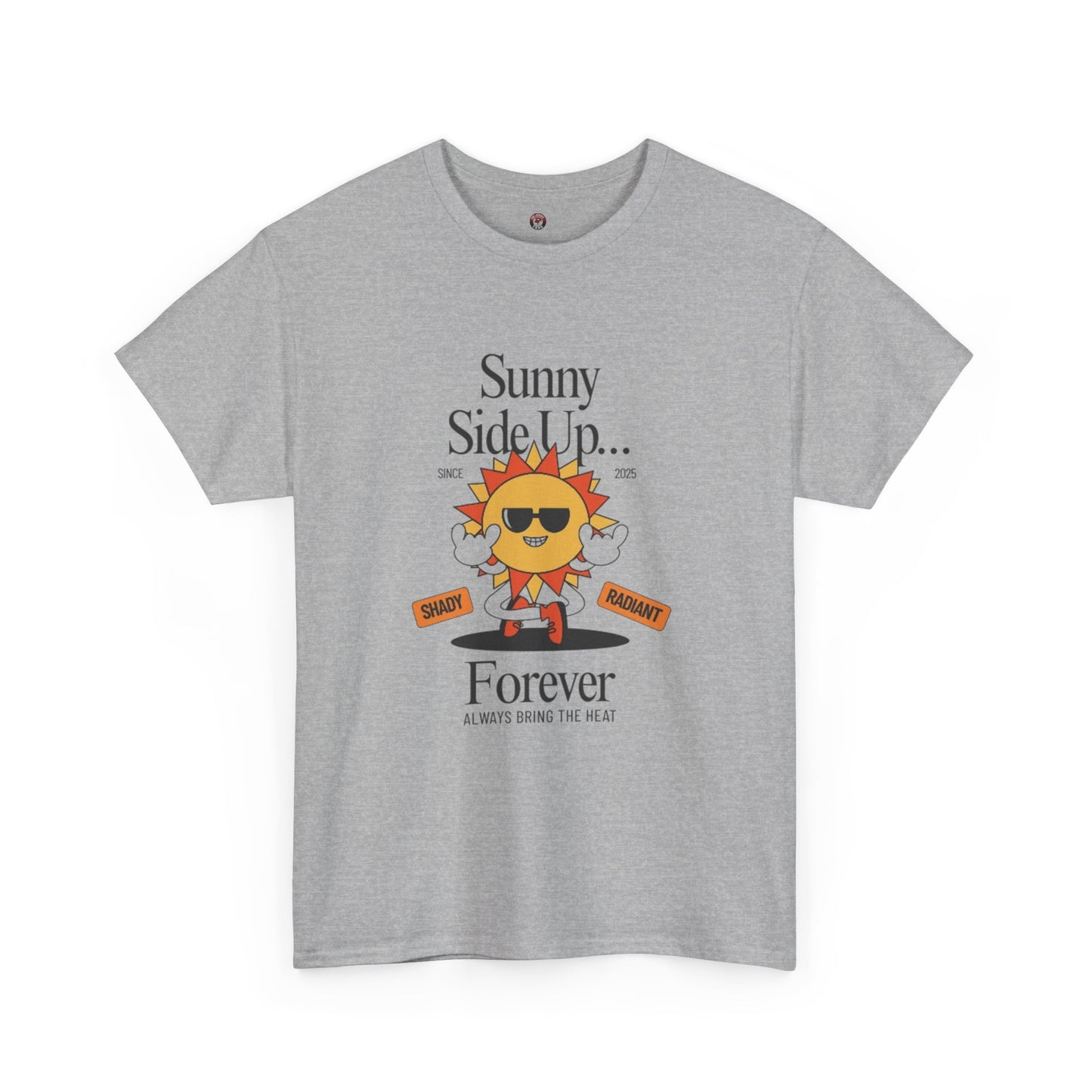 Sunny Side Up Unisex Heavy Cotton Tee - Smile Forever Graphic Shirt
