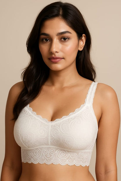 Tajveen HQ Mid Long Lace Air Bra – Style 077 F