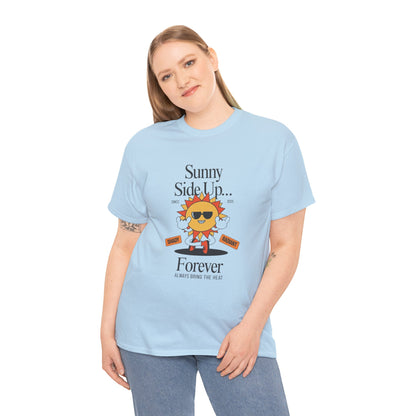 Sunny Side Up Unisex Heavy Cotton Tee - Smile Forever Graphic Shirt