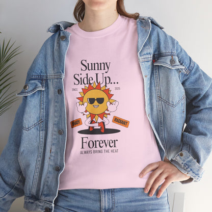 Sunny Side Up Unisex Heavy Cotton Tee - Smile Forever Graphic Shirt