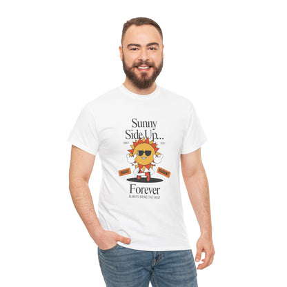 Sunny Side Up Unisex Heavy Cotton Tee - Smile Forever Graphic Shirt